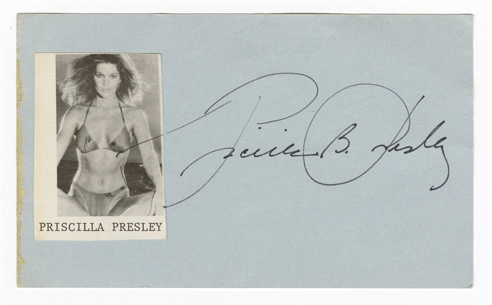 Priscilla Presley  Signed Cut