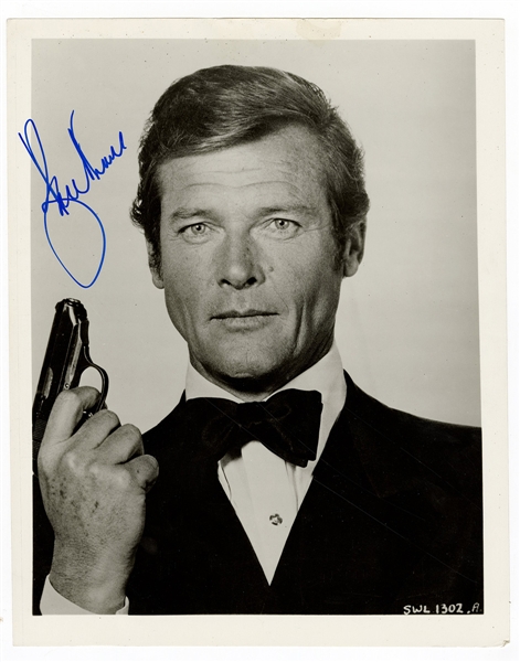 Roger Moore Signed James Bond Photograph