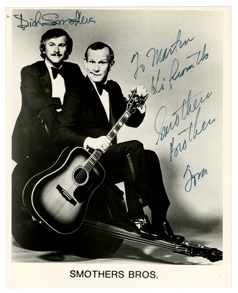 Smothers Brothers Signed & Inscribed Promotional Photograph