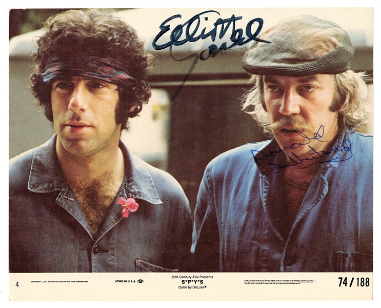Elliott Gould and Donald Sutherland Signed "SPYS" Movie Still Photograph