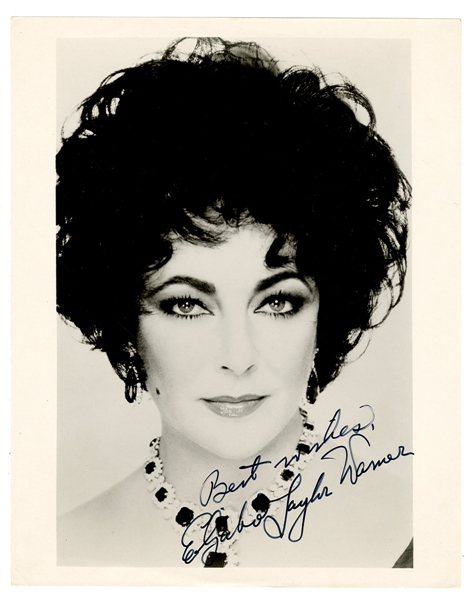 Elisabeth Taylor Warner signed Photograph