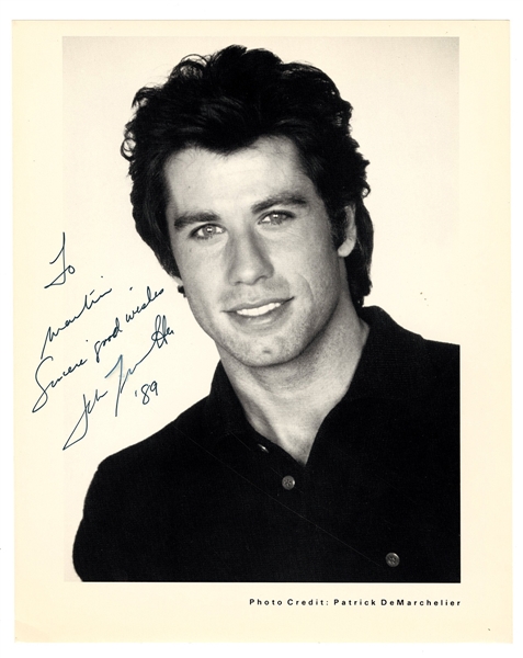 John Travolta Signed & Inscribed Photograph