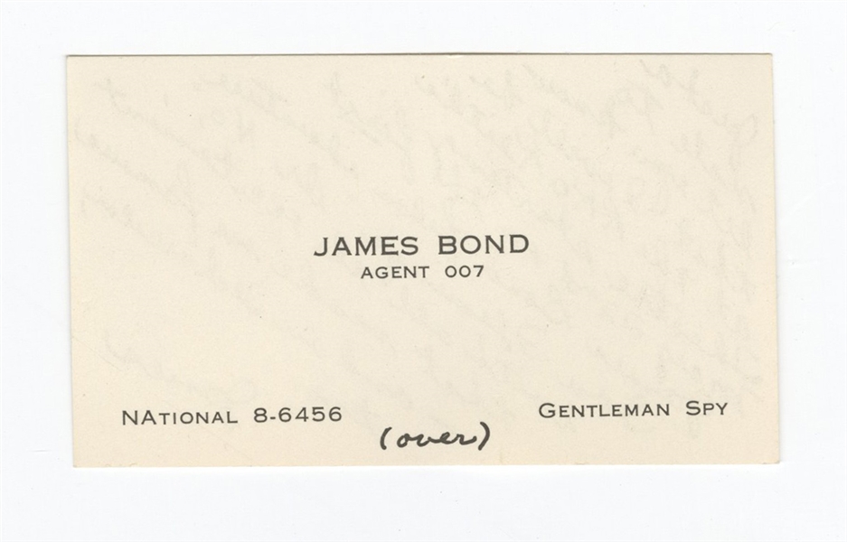 James Bond Vintage Promotional Business Card