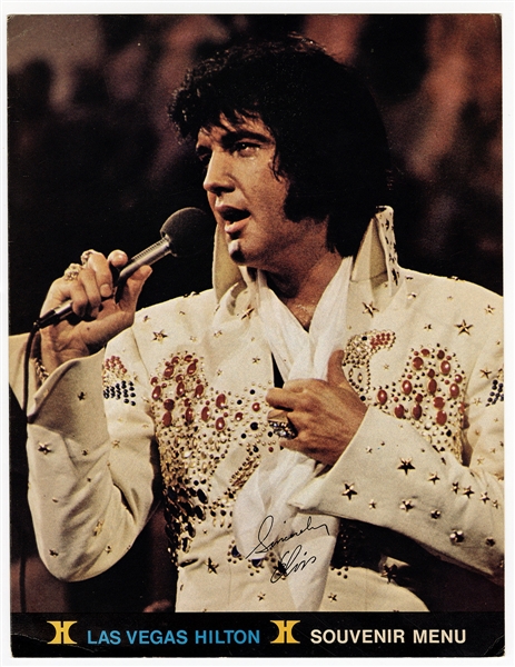 Elvis Presley Original 1973 Las Vegas Hilton Souvenir Menu