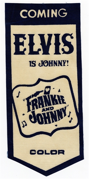 Elvis Presley Original "Frankie and Johnny" Original White Movie Badge