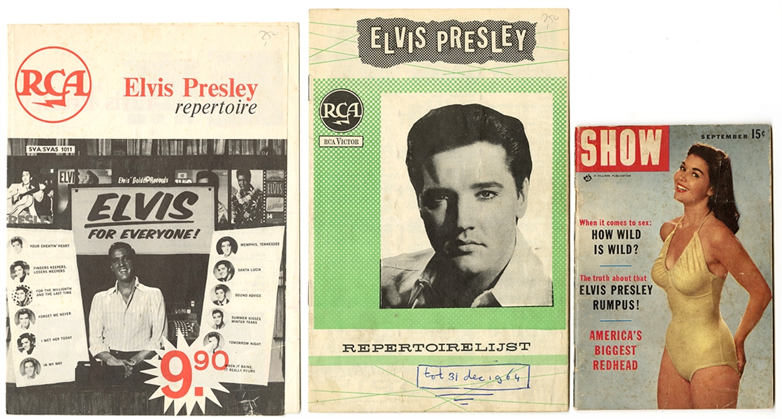 Elvis Presley Three Original Record Catalogues From the 1960s