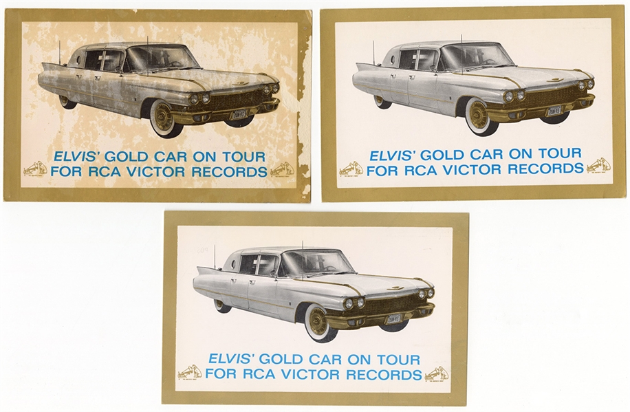 Elvis Presley Three Original RCA Records Promotional Postcards