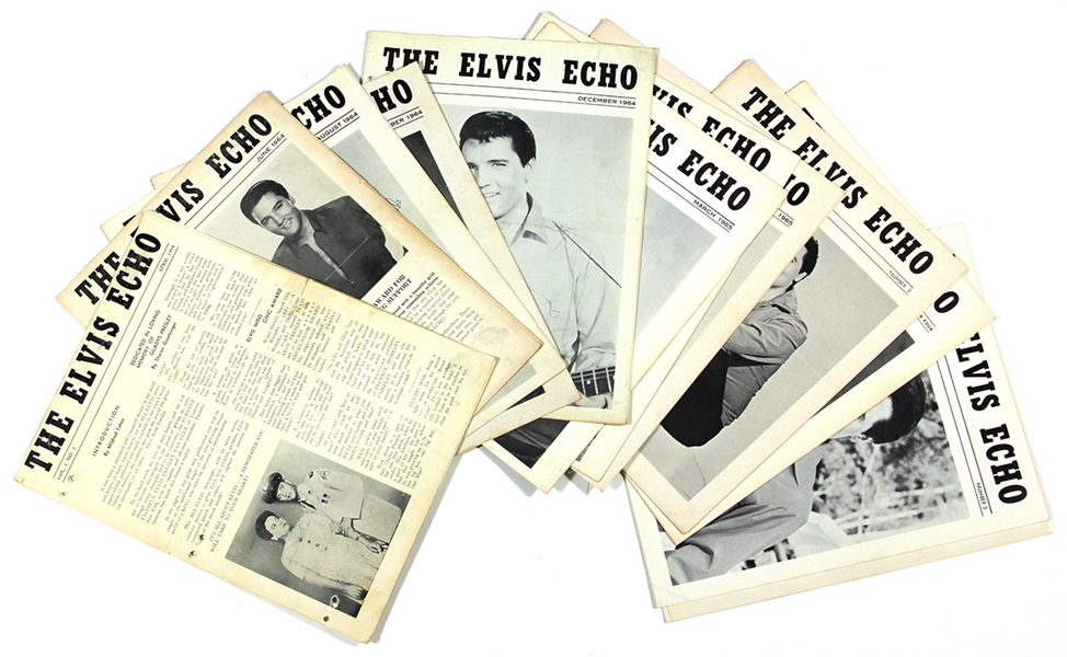 Collection of Elvis Presley "Elvis Echo" Fan Magazines