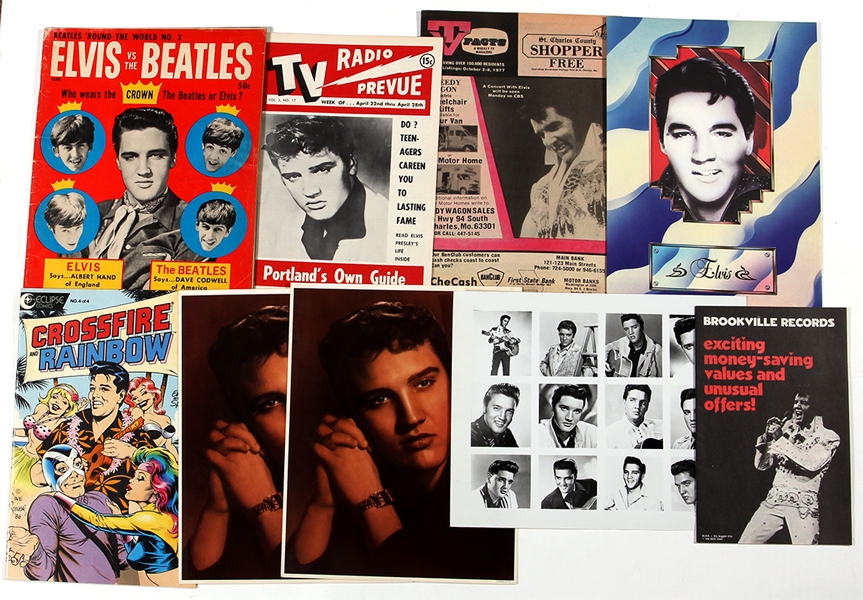 Collection of Elvis Presley Original Vintage Magazines and Photos