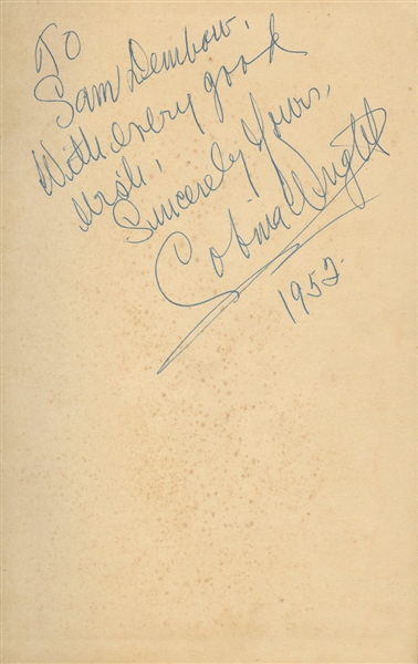 Cobina Wright 1952 Signed & Inscribed "I Never Grew Up" Book
