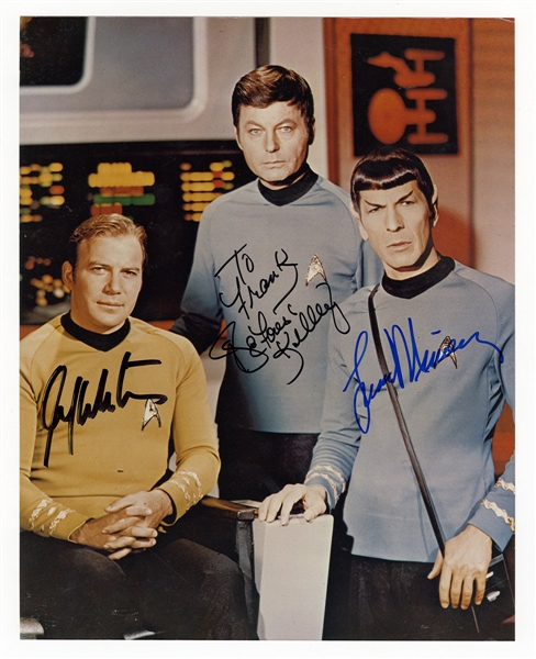 Star Trek Shatner, Nimoy and Kelley Signed Photograph