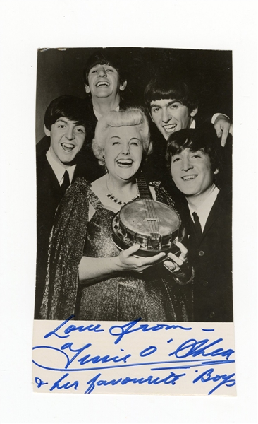 Tessie OShea Signed Photograph with the Beatles