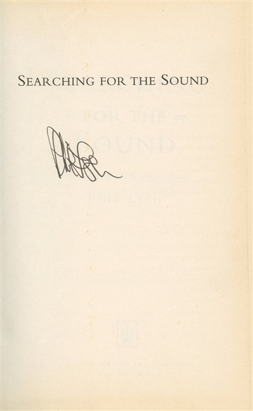 Phil Lesh Signed Book “Searching for the Sound