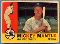 Mickey Mantle 1960 Topps #350 Baseball Card New York Yankees