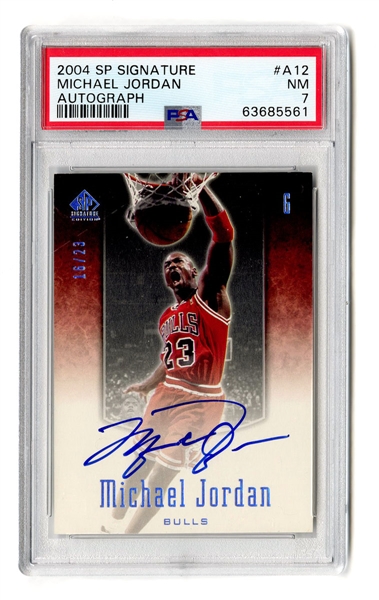 2004 SP Signature A12 Michael Jordan Autograph PSA 7