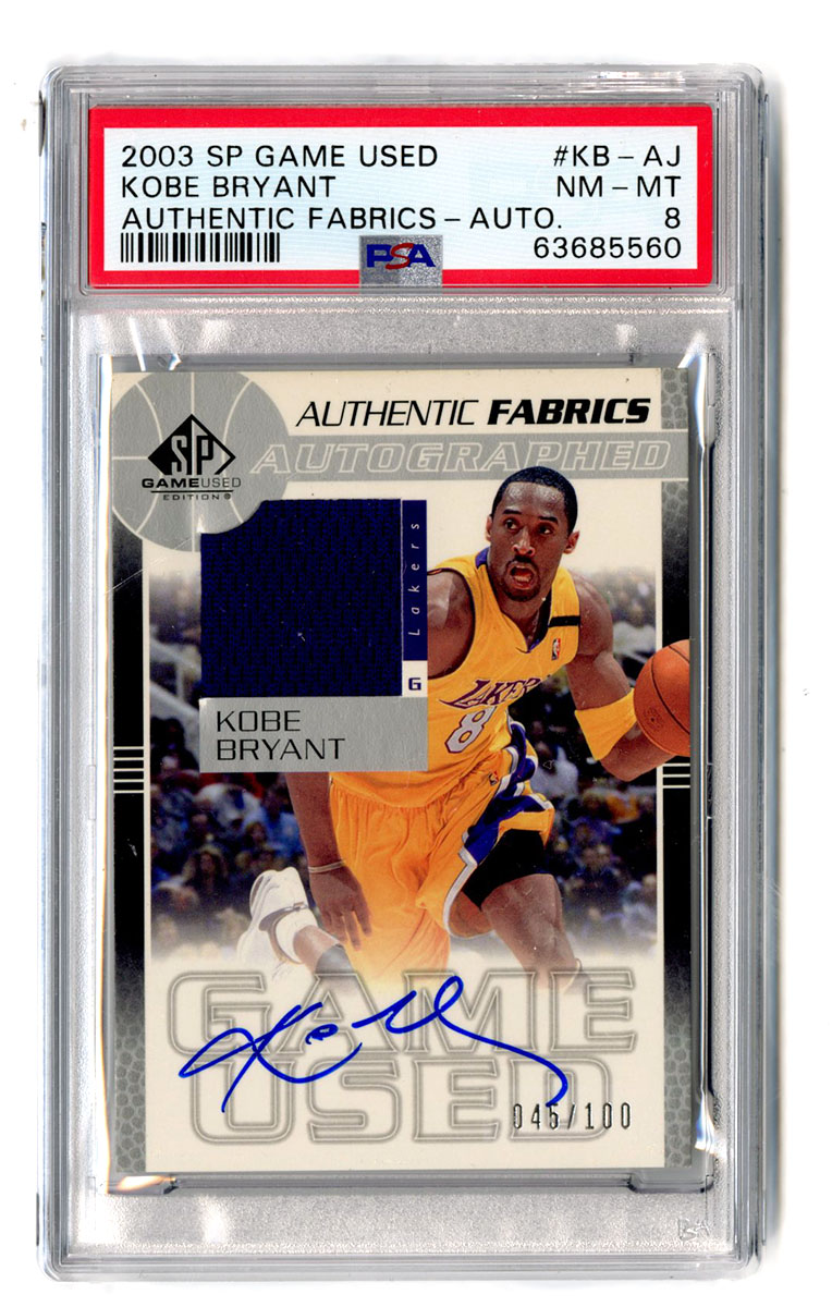 Lot Detail - 2003 SP Game Used Authentic Fabrics KB-AJ Kobe Bryant