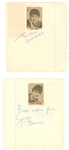 Beatles Set of All Four Autographs on 6x8 Paper JSA