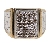 Elvis Owned and Stage Worn 14kt Gold Diamond Ring