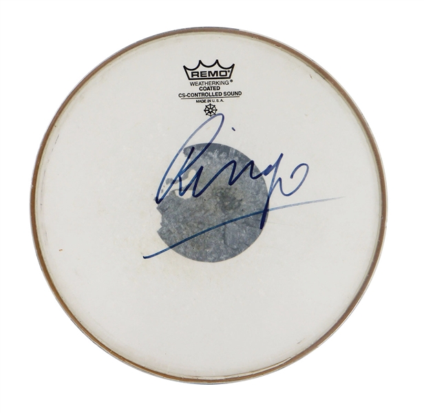 Ringo Starr "Late Show With David Letterman" Stage Used & Signed Drumhead JSA