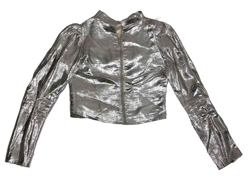 Michael Jackson Owned & Worn Metallic Silver Stage Top