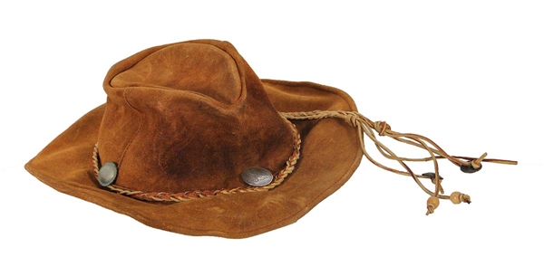 Jimi Hendrix Owned & Worn Brown Suede "Concho" Hat