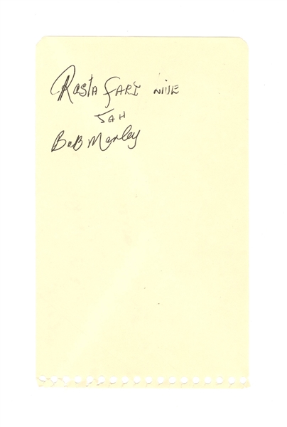 Bob Marley & The Wailers Signed & Inscribed Autograph Book Pages JSA