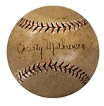 Babe Ruth, Lou Gehrig and Christy Mathewson Only Known Signed Baseball JSA