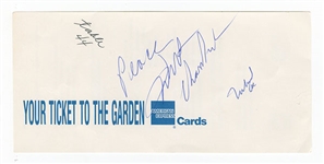 Muhammad Ali & Wilt Chamberlin Vintage Signed “Your Ticket To The Garden” Brochure JSA