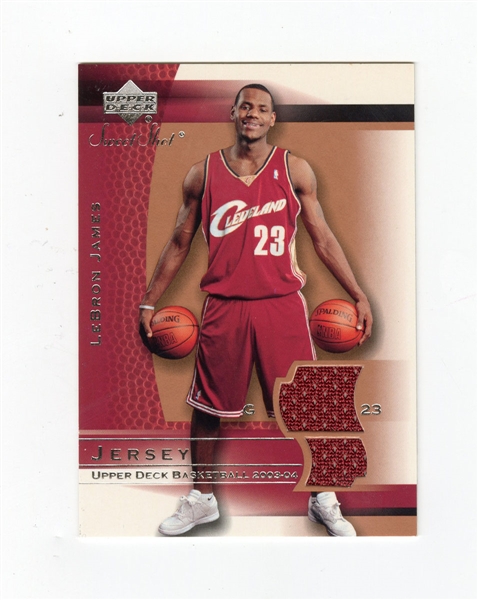 2003-04 Upper Deck Sweet Shot #LJ-J LeBron James Rookie Jersey Card