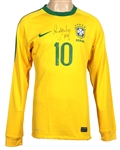 Ronaldinho Brazil National Team Match Worn & Signed Jersey JSA