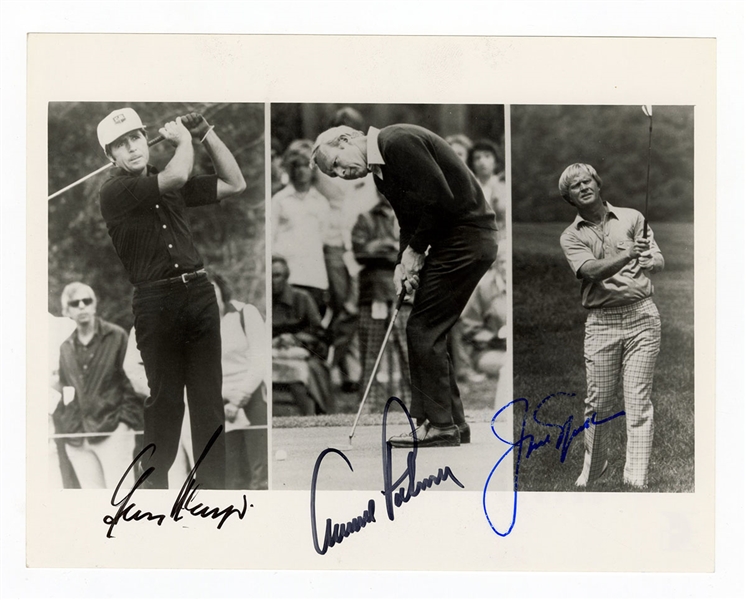 Jack Nicklaus Arnold Palmer & Gary Player Signed Photograph