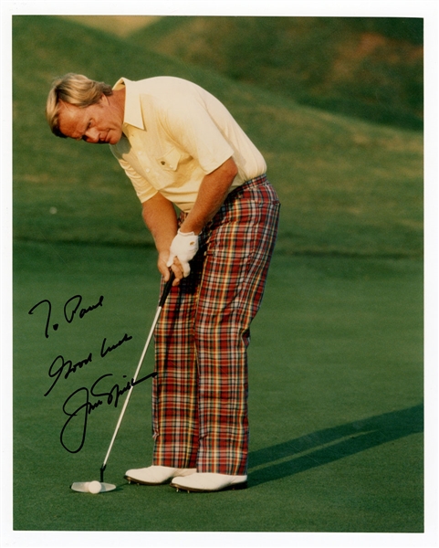 Jack Nicklaus Signed & Inscribed Photograph