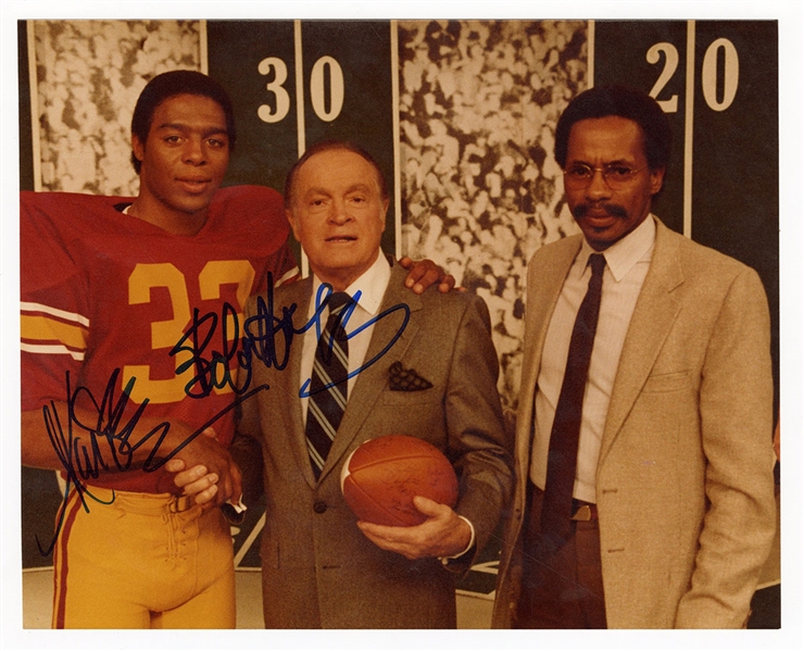 Bob Hope and Marcus Allen (USC Heisman Trophy Winner) Signed  Photograph