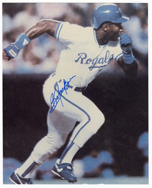 Bo Jackson Signed Baseball Photograph