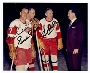 Signed Photograph (Ted Lindsay, Gordie Howe, and Sid Abel)