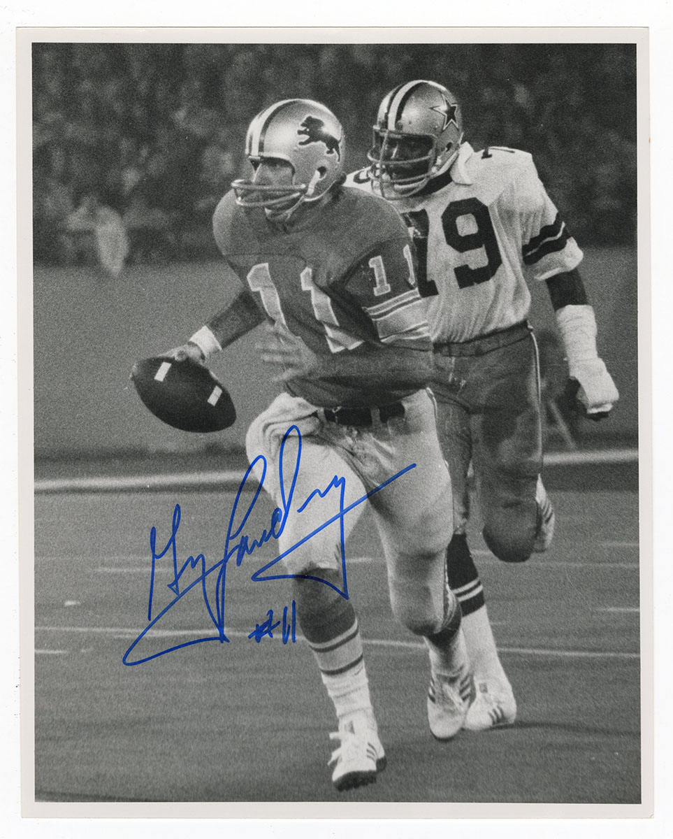 Autographed Greg Landry Photograph