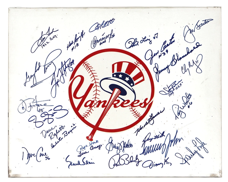 New York Yankees Autographed Insignia Canvas