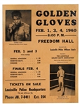 Earliest Known 1960 Muhammad Ali “Cassius Clay” Golden Glove Fight Poster from the Muhammad Ali Collection