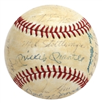 1968 New York Yankees Team Signed Baseball 