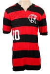 Zico Iconic 1977 Flamengo Match Worn & Signed Jersey