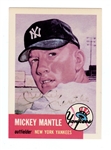 Mickey Mantle Signed Reprint 1953 Topps Baseball Card JSA