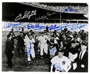 Don Larsen 1956 WS Perfect Game Celebration Signed Photograph (14)