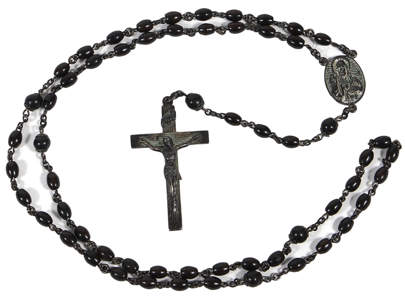 Knute Rocknes Personally Owned Rosary Beads and Cross (Found Clutched in His Hands After Plane Crash March 31, 1931)