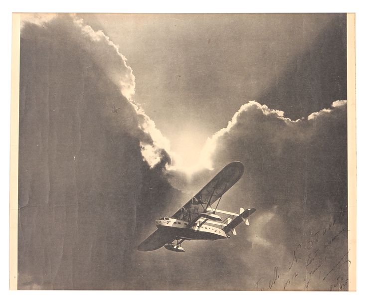 Igor Sikorsky Signed Photographic Print of Historic Flying Boat (1935)