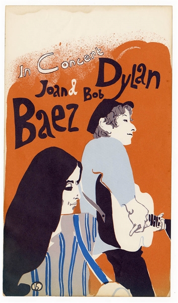 Bob Dylan & Joan Baez Original 1965 Concert Handbill