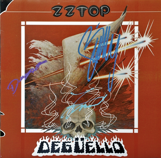 ZZ Top Band Signed “Deguello” Album REAL