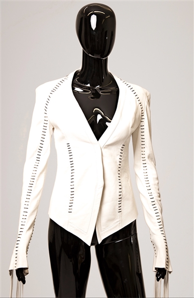 Spice Girl Mel C 2001 Brit Awards Worn Custom White Leather Backless Jacket
