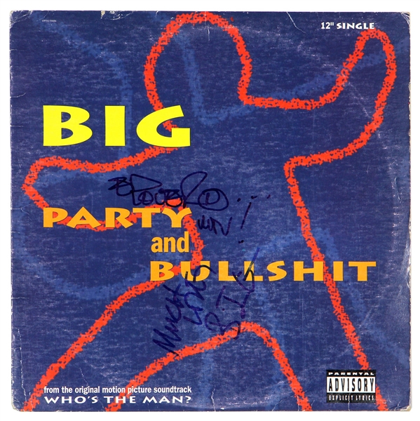 BIG (Notorious B.I.G.) Signed "Party and Bullshit" 12" Single Record JSA