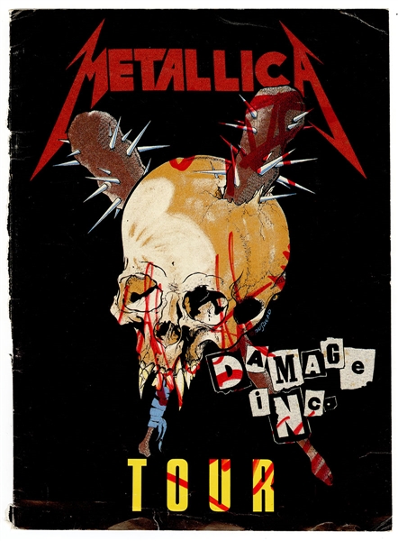 Metallica Band Signed "Damage Inc." Tour Program JSA