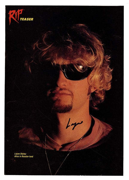 Layne Staley Alice in Chains Signed Photograph JSA Guarantee